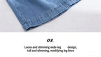 Plus Size Loose Fit Ice Silk Jeans Casual Yoga Demin Pants Women's Summer Trendy Brand Thin Wide Leg Pants Feel Comfortable