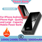 Power Bank 50000mAh 30000mAh 20000mAh 10000mAh for IPhone Android Phone High - Quality and Large - Capacity Mobile Power Bank