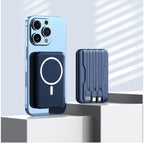 New LaunchMagnetic Wireless Fast Charging Power Bank Built-in Cable Mini Compact Portable External Battery Pack for Cell Phones