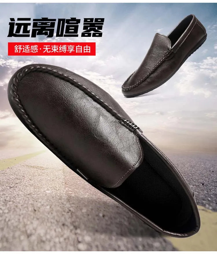 In 2025, the new men's casual soybean shoes are fashionable and versatile, and men's work shoes is black and brown  size 39-46.