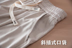 2025 Summer New Style Lightweight Breathable Smooth and Loose Straight Sweatpants Draped and Elastic Home Men's Casual Pants