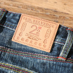 22oz Heavyweight 100% Cotton Washed Men's Selvedge Denim Jeans Taiwan Hand-spun Yarn Plant-dyed Standard Straight Fit Pants 5KM