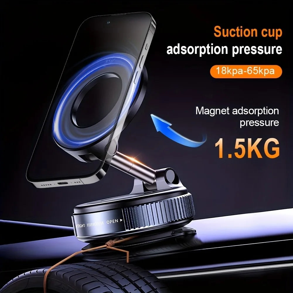 For Magsafe Phone Holder Vacuum Magnetic Car Holder For iPhone 17 Pro Max 16 Smartphone Stand Desktop Bracket Dashboard Holder