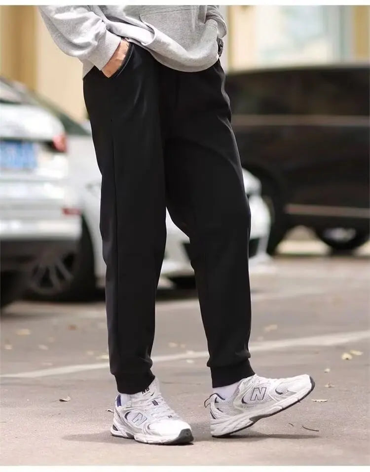 Mens Joggers Pants Summer Streetwear Oversized Black Loose Fit Casual Trousers Plus Size Elastic Waist Baggy Sweatpants Male