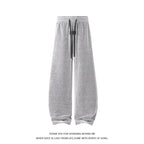 Men's Mesh Jogger Pants Wide Leg Drawstring Elastic Waist Baggy Curved Sweatpants Athletic  Relaxed Fit Casual Lantern Pants