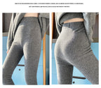 Autumn Winter 100% Merino Wool Leggings for Women Thickening Leggings Small Feet Pencil Pants Outdoor Casual Stretchy Pants