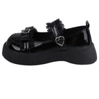2025 New Fashion Buckle Women's Pumps Spring Autumn Mary Jane Solid Butterfly Knot Platform Casual Round Toe Ladies Shoes