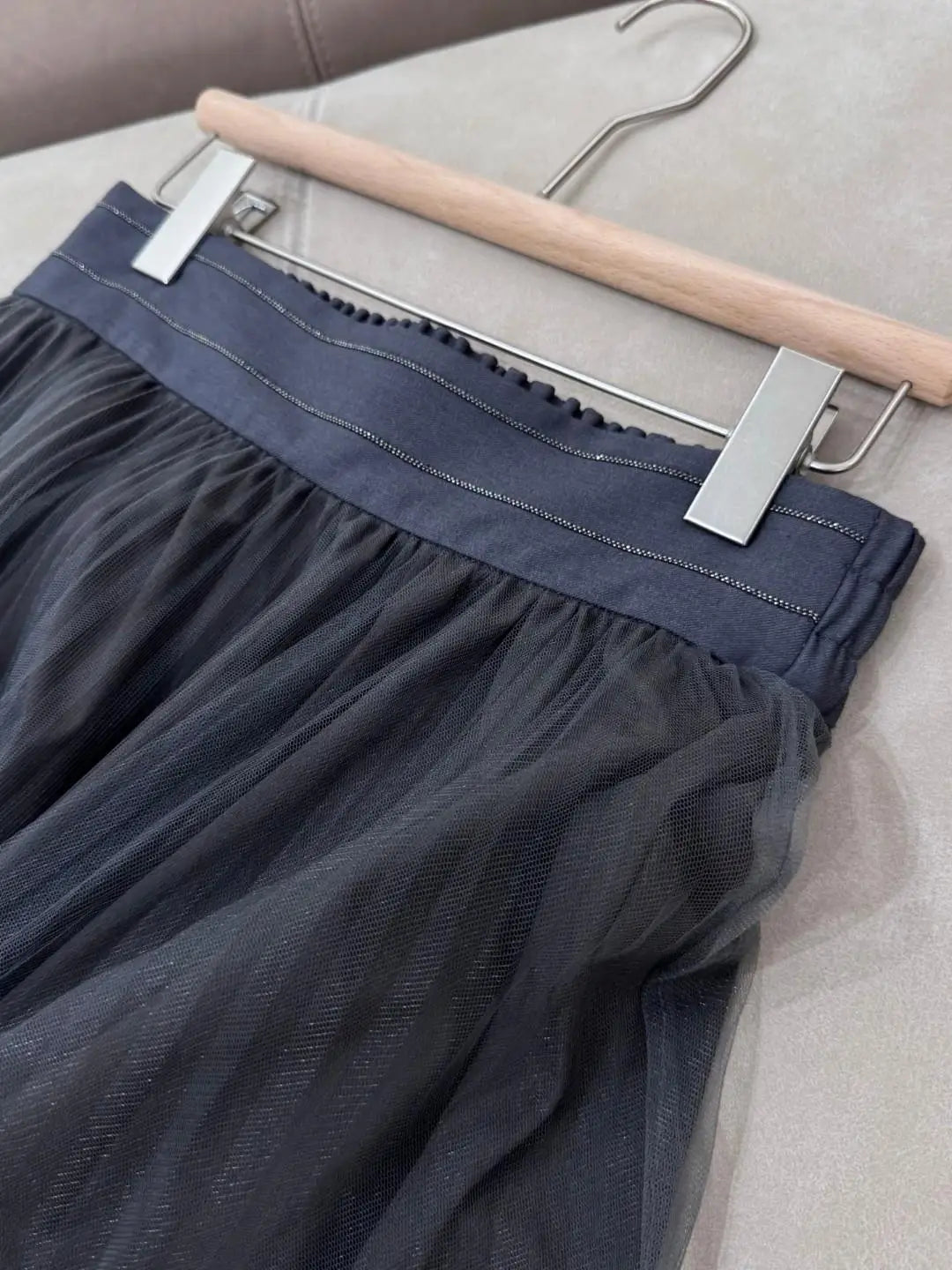 Fashionable versatile elegant women's mid length skirt
