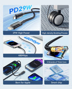 Essager USB C Cable For IPhone 14 13 12 11 pro Max 8 Plus 20W Fast Charging Cable Type C To Lighting Date Wire For iPad Macbook