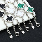Stylish Petal Chan Bracelets for Men Boys,Waterproof Natural Shell Chain Links Wristband,Birthday Gift