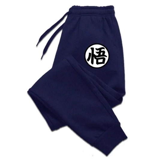 Fitness men's sports pants, long pants, sportswear, jogging pants, Japanese anime Goku printed hip-hop streetwear