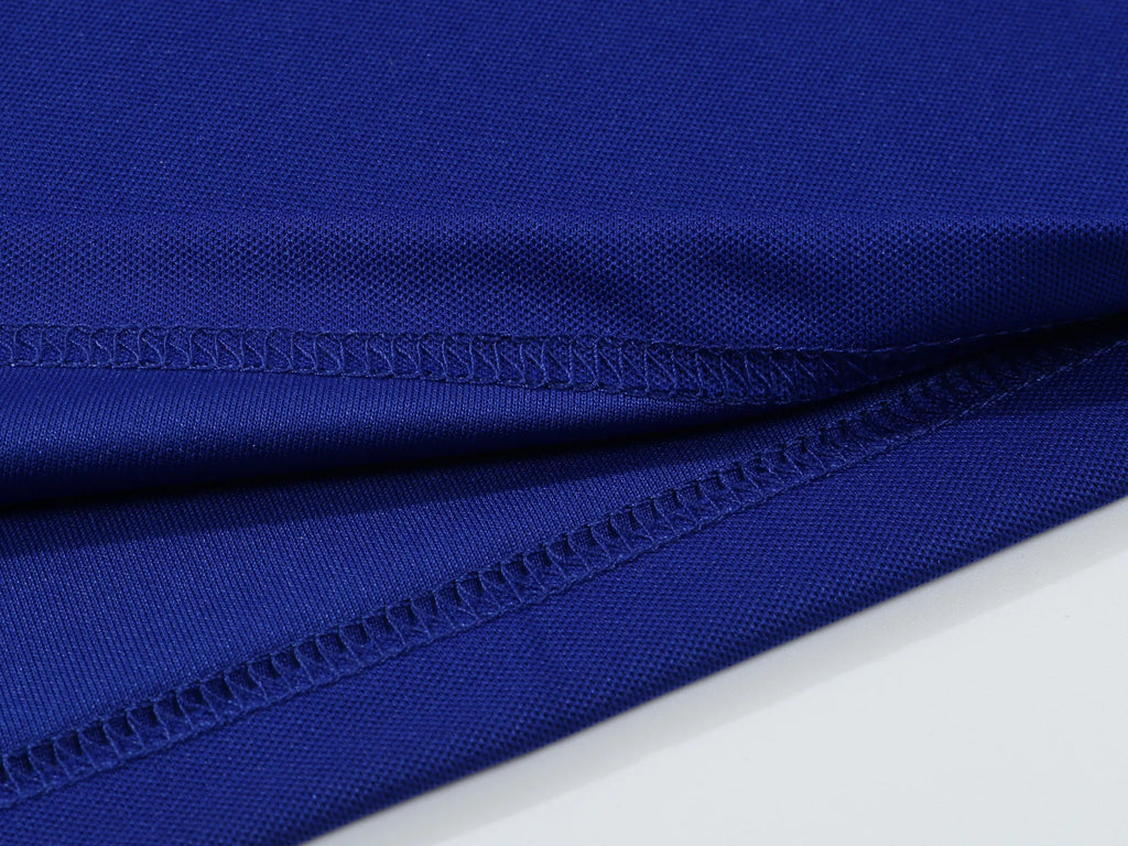 Summer Polo T Shirt Men's Solid Color Polo Shirt Short Sleeved T-shirt European and American Loose Stand Up Collar Casual Top
