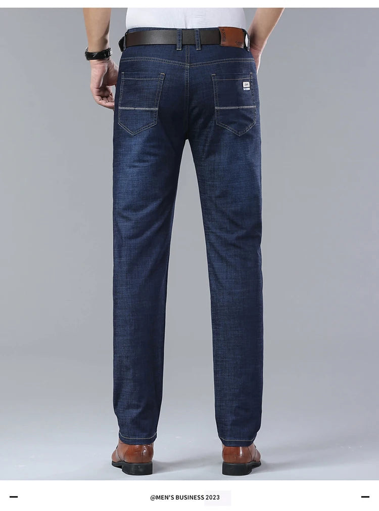 2026  New In Summer Thin Jeans Men's Loose Lightweight High Quality Straight Trendy Versatile Long Pants