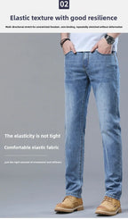 2026 Brand Best Price Comfort Straight Denim Pants Men's Jeans Business Casual Elastic Male High Quality Trousers