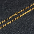 Fashion New Figaro Chain Necklace For Men Punk Silver Color Stainless Steel Long Necklace Men Hip Hop Jewelry Gift