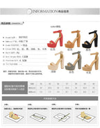 New Fashion Simple Comfort Women Platform High Heels Sandals Summer Peep Toe Party Wedding Pumps Buckle Slimming Shoes