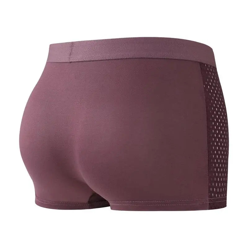 4PcsLot Men's Ice Silk Pantie Underpant Shorts Breathable Underwear Men's Panties Antibacterial Ultrathin Shorts Plus Size L-5XL