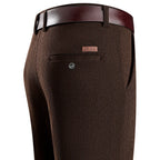Mens Business Casual Pants Corduroy Suit Pants Autunn Formal Dress Pants Brown Navy Khaki 29-42