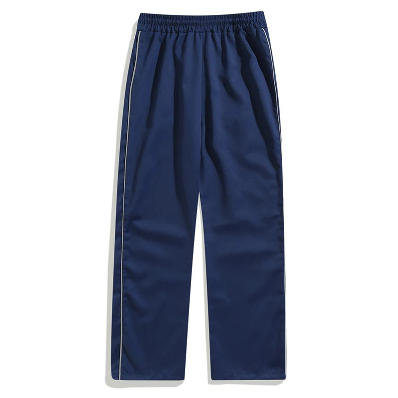 Men's Casual Sweatpants Solid Color Sports Pants Summer Autumn Lightweight Cargo Trousers High Street Loose Straight Trousers