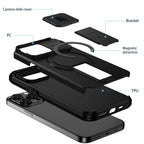 Wefor for iPhone 15/14/13/12/11 Pro Max 15 Plus Case with Camera Control Cover and Adjustable Kickstand,Compatible with Magnetic