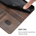 Leather Magnetic Flip Wallet Case For Redmi Note 15 Pro Plus 15 Pro 15 14 Pro Plus 14 Pro 14s 14 Phone Book Case Cover