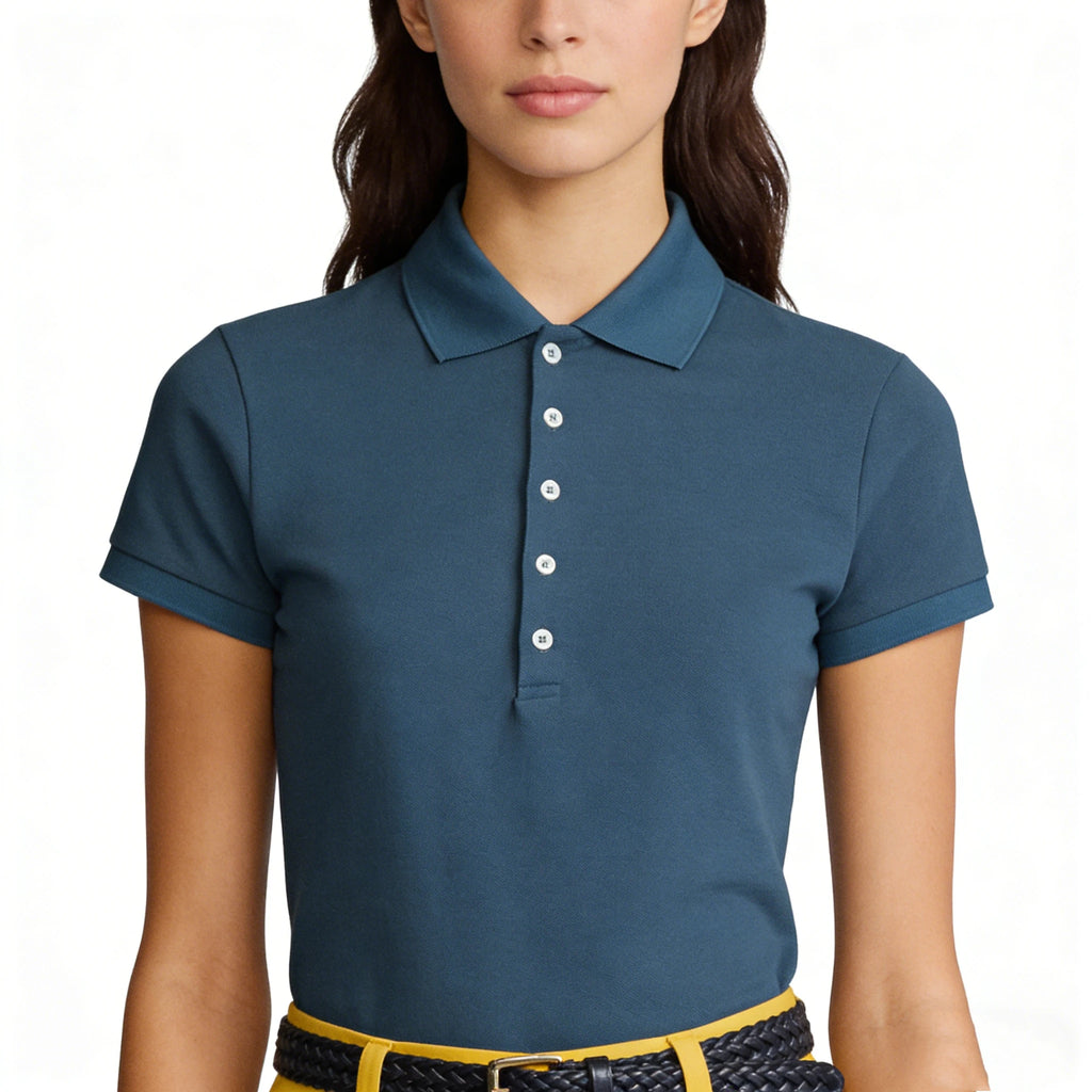 Polo women women's t-shirts and polos old money style Classic Embroidered casual slim fit POLO collar short sleeved shirt