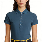Polo women women's t-shirts and polos old money style Classic Embroidered casual slim fit POLO collar short sleeved shirt