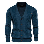 Men Cardigan Casual V-Neck Long Sleeve Sweater Men Coat
