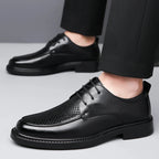 2026 Summer Hollow Out Breathable Deodorant Genuine Leather Business Dress Shoes British Style High-end Formal Shoes Hot Sale