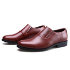 Mens Black Genuine Leather Perforated Metal Decor Lace Up Formal Business Office Breathable Summer Shoes Hollow Stylish Simple
