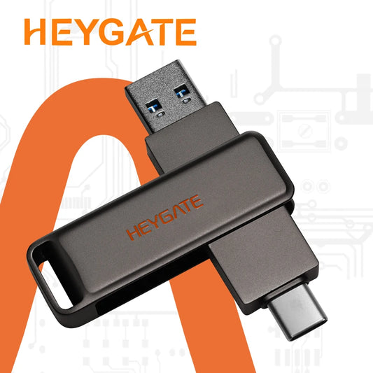 HEYGATE USB 3.2 Type-C Dual Interface OTG U Disk 150MB/s Fast Transfer Flash Drive Memory Stick For Android Smartphone Notebook
