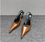 Women's Designer Heels Patent Leather Pointed Toe Sculptural Thin High Heels Sandals Pumps Runway Chic Luxury Party Dress Shoes