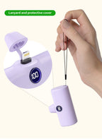 Fast Charge Portable Charger for iPhone Samsung Xiaomi Compact External Spare Battery Built-in Plug PD Fast Charging Power Bank