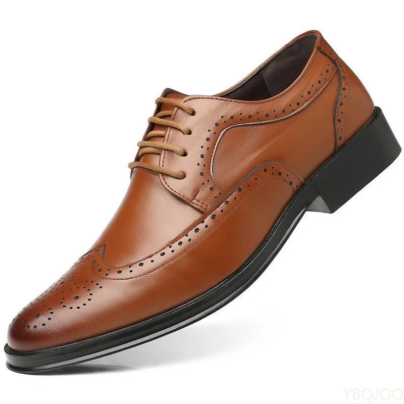 Large size fashionable men's office formal shoes low cut daily comfortable pointed multifunctional men's wedding men's shoes