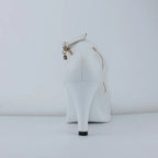 8cm 11cm Size 32-43 Ankle Buckle Red White Wedding Shoes Bride Platform Pumps 2026 Fall Shallow High Heels Shoes Model Party