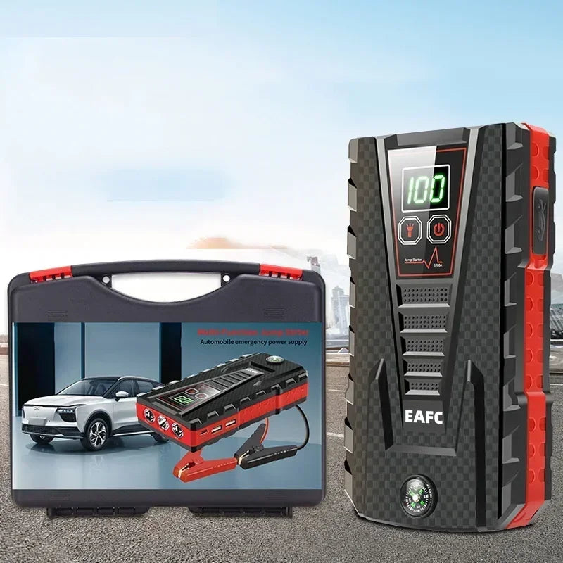 EAFC 12V Portable Car Jump Starter Power Bank with Battery Booster Charger Auto Emergency Start-up Lighting - Vehicle Starting D
