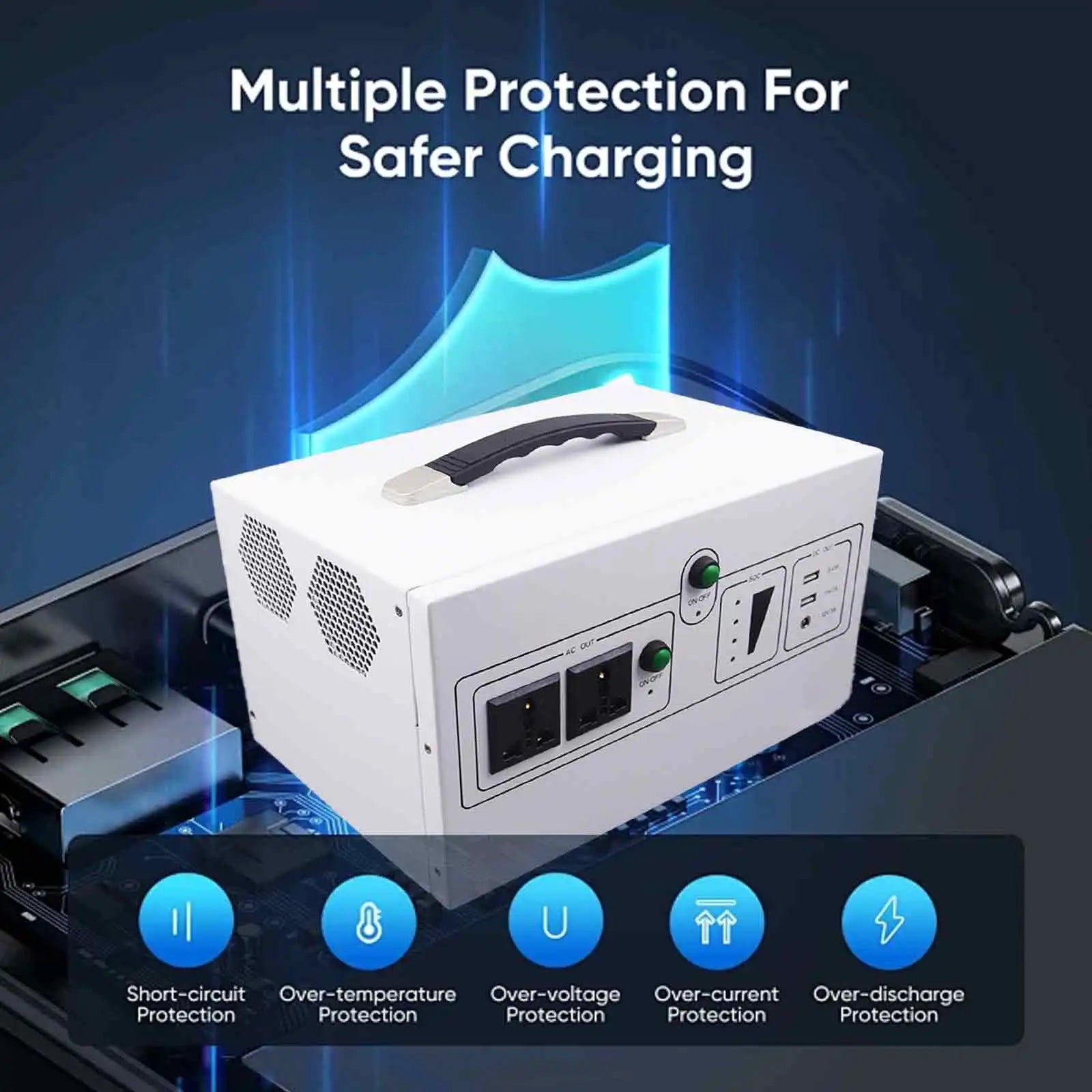 Outdoor Emergency Portable Solar Power Electric Generator Portable Power Station 1000W 2000W 3000W