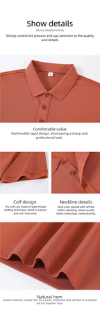 2026 NEW Solid Polo Shirts Womens Commuting Basics T-Shirts Comfy Button Shirt Solid Sport Tops Office Daily  Womans Clothes