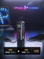 QOOVI PD140W Power Bank 27000mah Fast Charging Portable Battery Capacity Powerbank For iPhone Macbook Laptop Samsung Xiaomi
