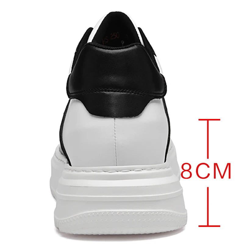 Men Genuine Leather Height Increasing Elevator Shoes Men non-slip BreathableElevator shoes Man Sneakers Comfortable Casual Shoes