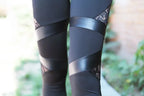 Fashion Elastic Black Bandage Pants Femme Punk Rock Trouser Sexy Leggings Mesh Women Leggins Gothic Slim Streetwear Leggings