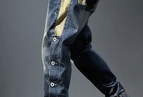 Elastic Man Cowboy Pants Stretch Y2k Vintage Designer Trousers 90s Streetwear Stacked Wide Leg Soft Denim Original Jeans for Men