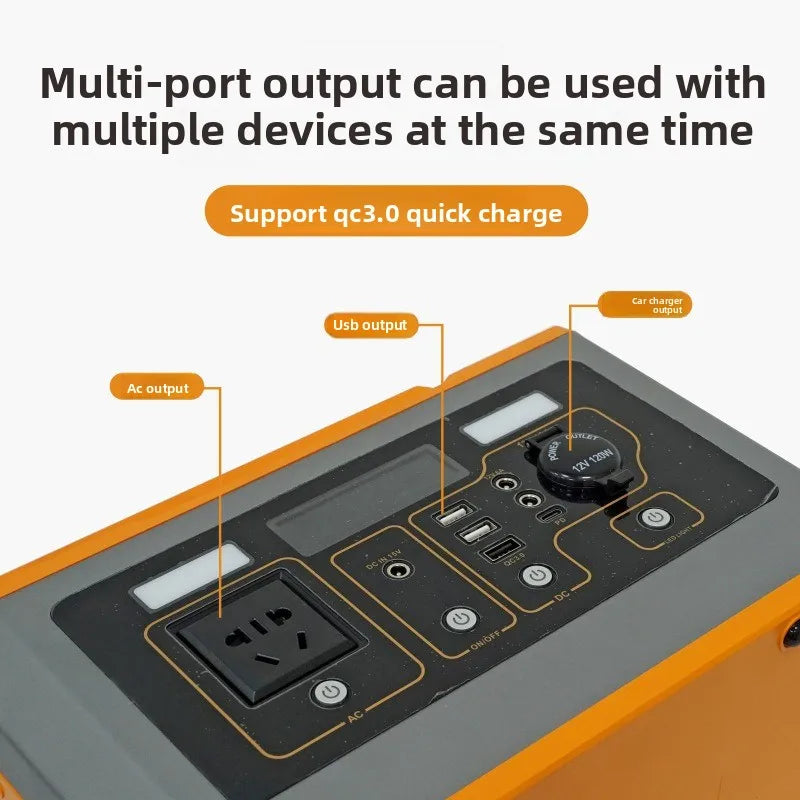 2026 500W Portable Outdoor Emergency Power Station CE Certified Travel Energy Storage Box Household Backup Power Supply