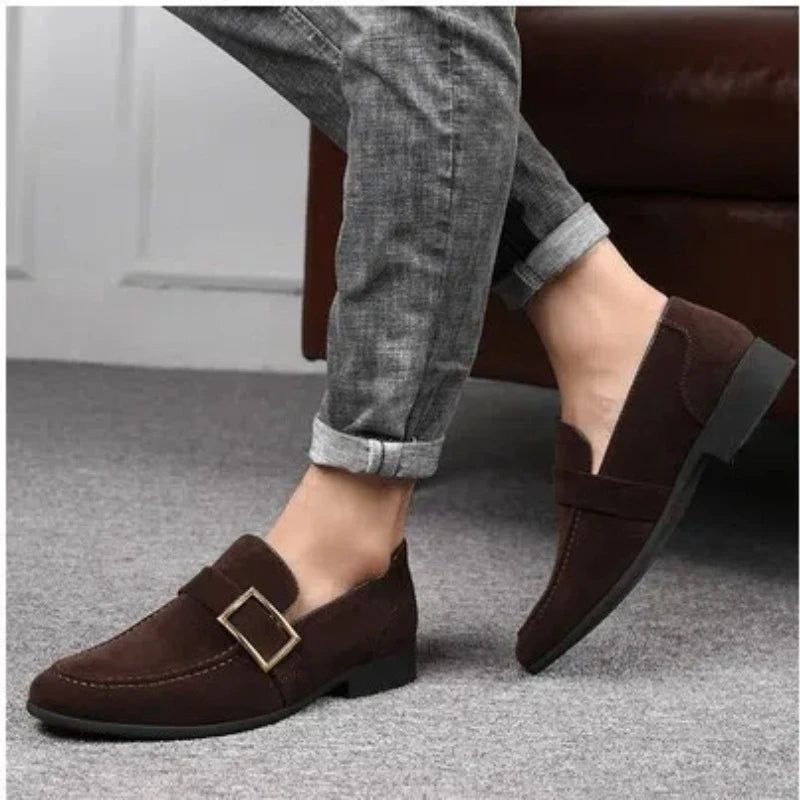 Mens Fashion Black Leather Shoes Autumn British Style Formal Business Footwear Low Top Commute Style Dress Shoes For Suits