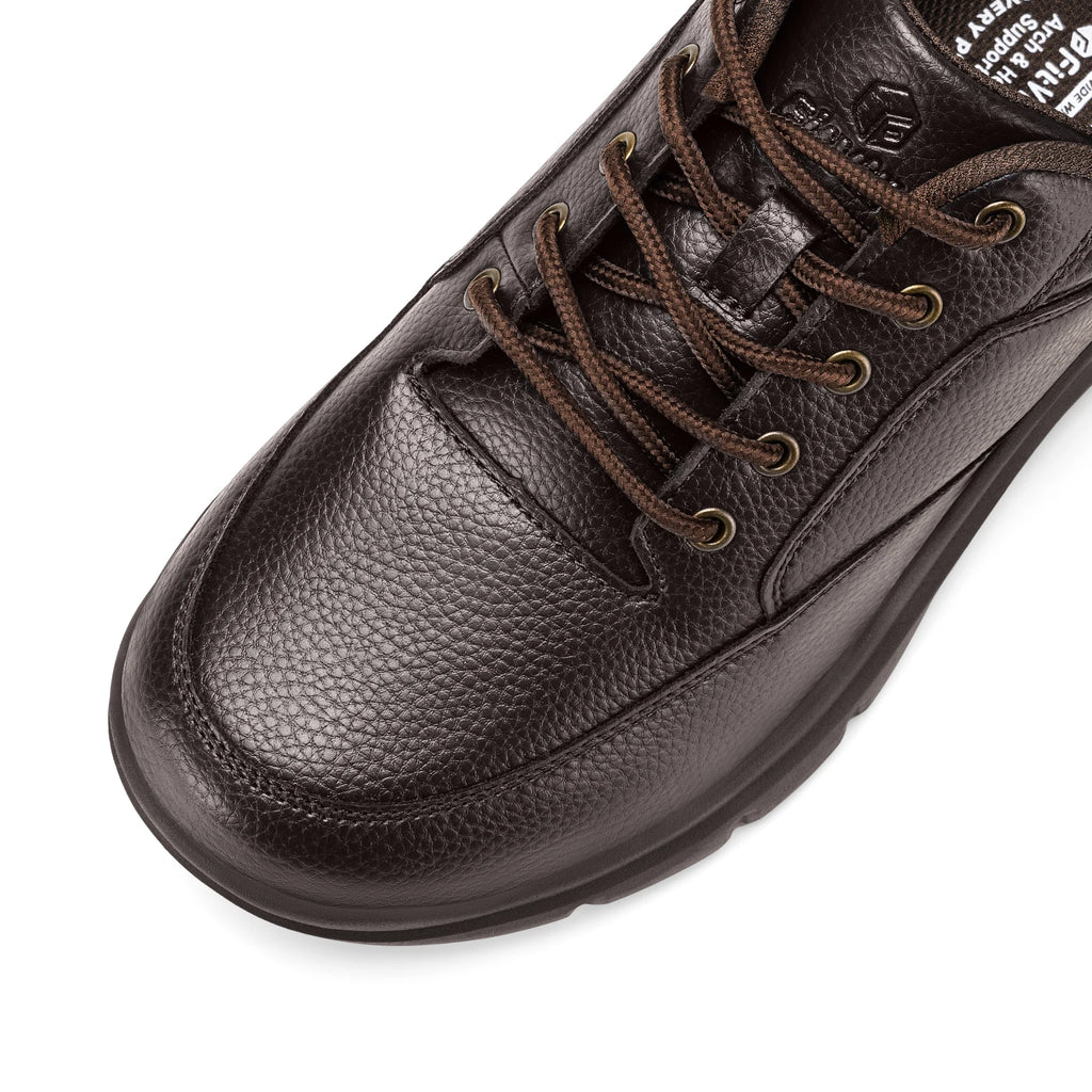 FitVille Men‘s Dress Shoes Leather Wide Formal Business Shoes for Men Breathable Casual Luxury Wedding Shoes Non-Slip Size 40-50