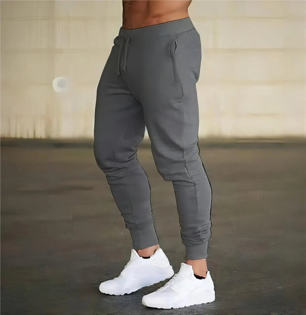 New Autumn Men's Sport Pants Casual Knitted Trousers With Zipper Pockets Solid Color Jogger pants Male pantalon chandal hombre