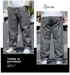 Men's Summer Workwear Pants Plus Size Loose Straight Leg Casual Trousers XL-8XL Big and Tall Large Summer Pants Asian Size