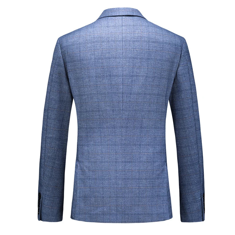 Men's Business Casual Three-Piece Set 2024 Fashion Bridegroom Dress Suit Vest Trousers High Quality