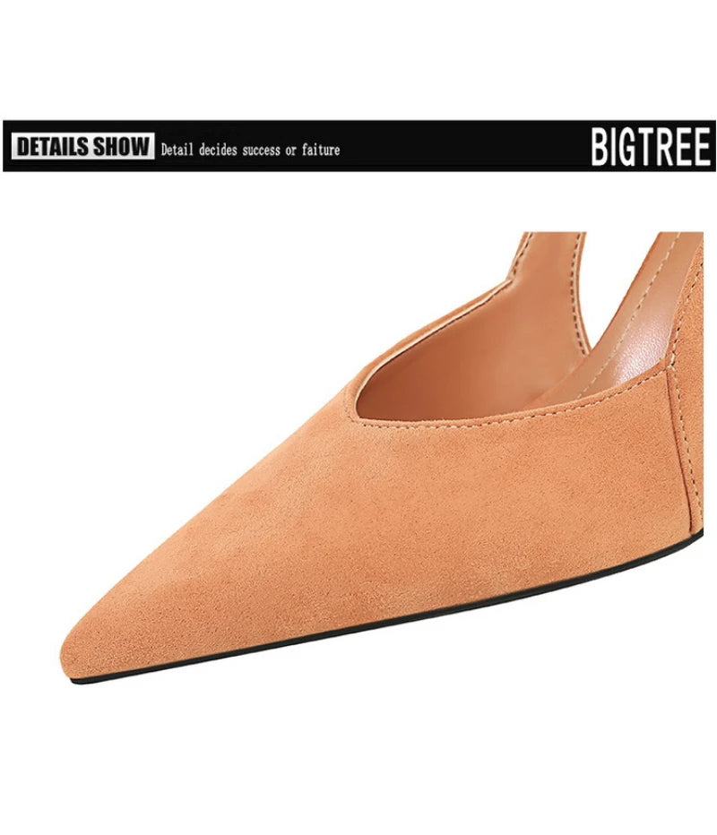 Fashionable Banquet Empty High Heel Shoes For Women's Shoes Thin Heel Pointed Toe Hollow Single Shoes For Women's Shallow Mouth