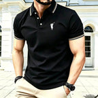 Light Luxury 202 Paul Men's Polo Shirt Short Sleeved T-shirt Casual Daily Lapel Sweatshirt Base